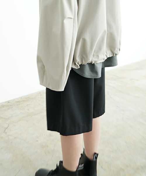 VU ヴウ wide short pants [BLACK] ワイドショートパンツ vu-s24-p02