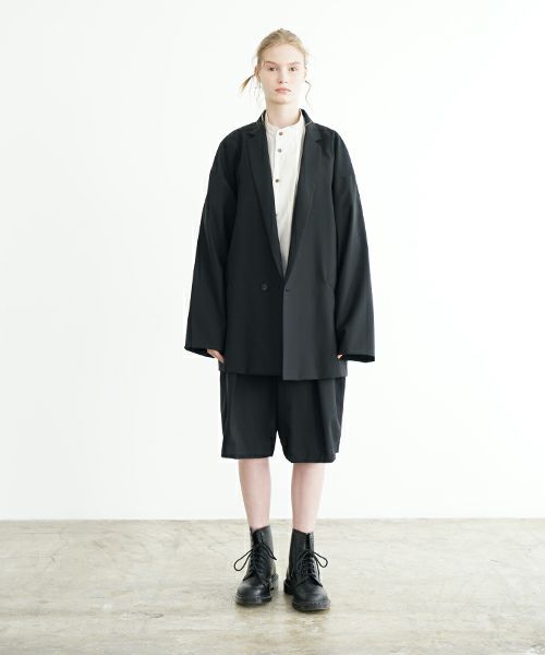 VU ヴウ wide short pants [BLACK] ワイドショートパンツ vu-s24-p02