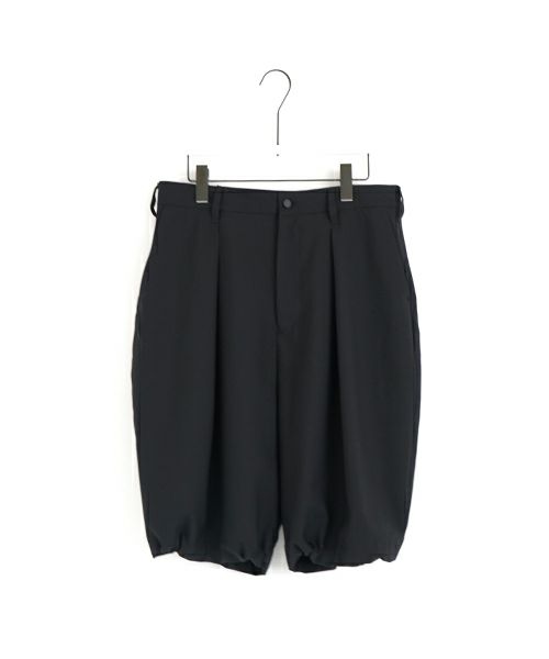 VU ヴウ wide short pants [BLACK] ワイドショートパンツ vu-s24-p02