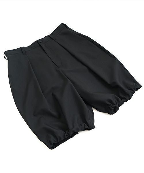 VU ヴウ wide short pants [BLACK] ワイドショートパンツ vu-s24-p02