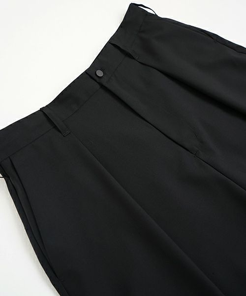 VU ヴウ wide short pants [BLACK] ワイドショートパンツ vu-s24-p02