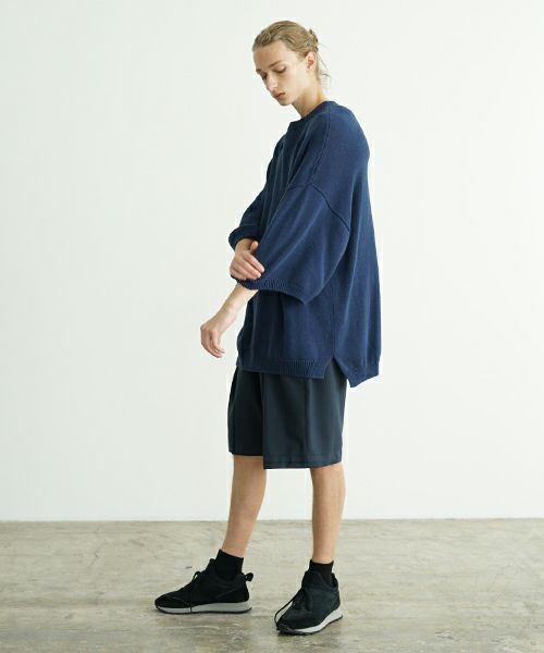 VU ヴウ wide short pants [DEEP BLUE]  ワイドショートパンツ vu-s24-p02