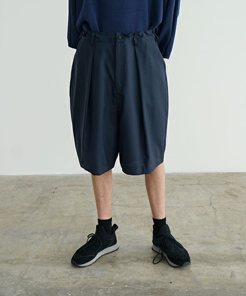 VU ヴウ wide short pants [DEEP BLUE]  ワイドショートパンツ vu-s24-p02