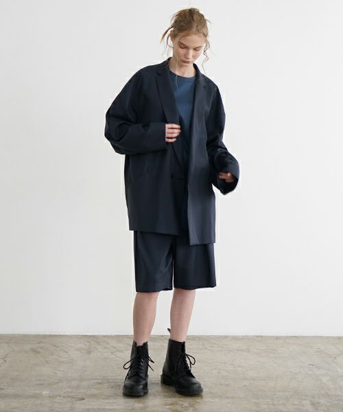 VU ヴウ wide short pants [DEEP BLUE]  ワイドショートパンツ vu-s24-p02