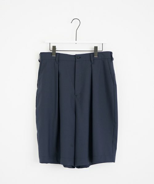 VU ヴウ wide short pants [DEEP BLUE]  ワイドショートパンツ vu-s24-p02