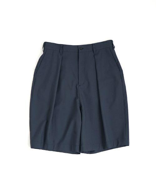 VU ヴウ wide short pants [DEEP BLUE]  ワイドショートパンツ vu-s24-p02