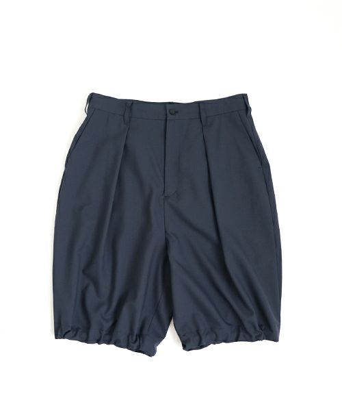 VU ヴウ wide short pants [DEEP BLUE]  ワイドショートパンツ vu-s24-p02