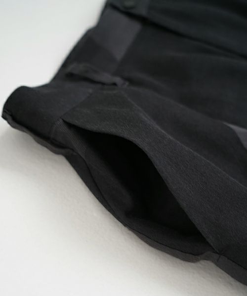 VU ヴウ geometric wide short pants  [charcoal×black]  幾何学ワイドショートパンツ vu-s24-p02