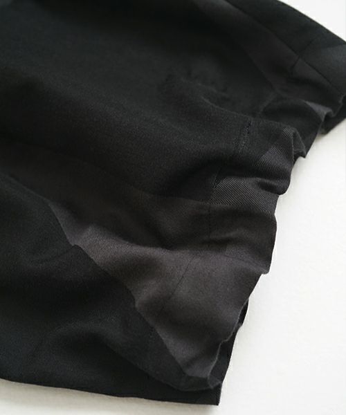 VU ヴウ geometric wide short pants  [charcoal×black]  幾何学ワイドショートパンツ vu-s24-p02