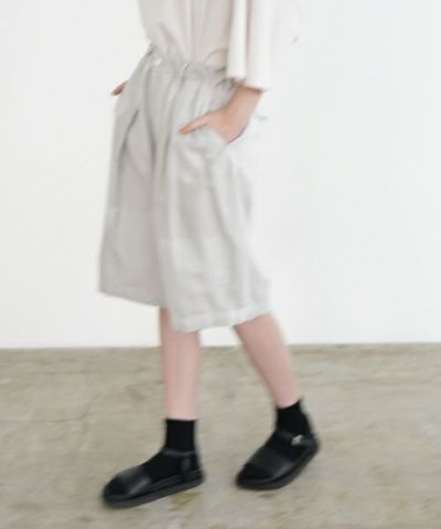 VU ヴウ geometric wide short pants  [ash×gray] 幾何学ワイドショートパンツ vu-s24-p02