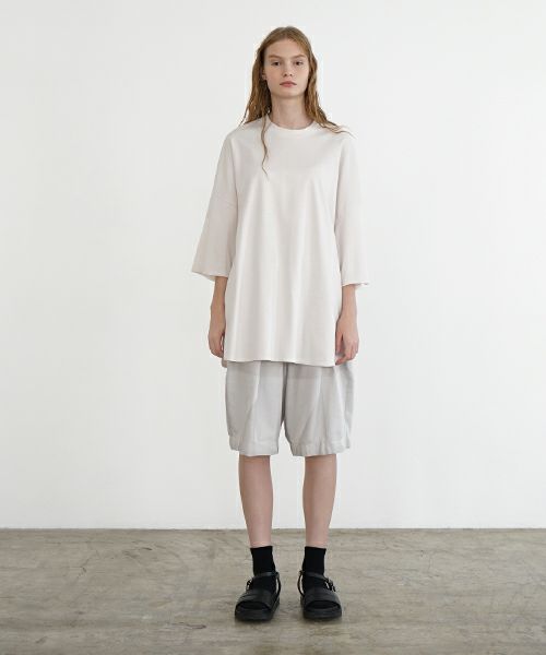 VU ヴウ geometric wide short pants  [ash×gray] 幾何学ワイドショートパンツ vu-s24-p02