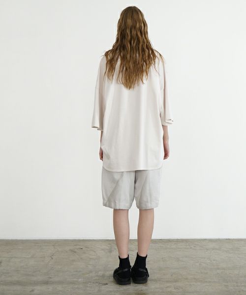VU ヴウ geometric wide short pants  [ash×gray] 幾何学ワイドショートパンツ vu-s24-p02