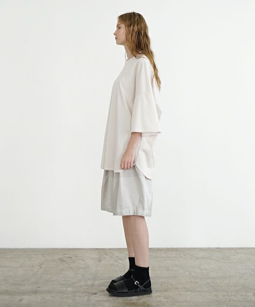 VU ヴウ geometric wide short pants  [ash×gray] 幾何学ワイドショートパンツ vu-s24-p02