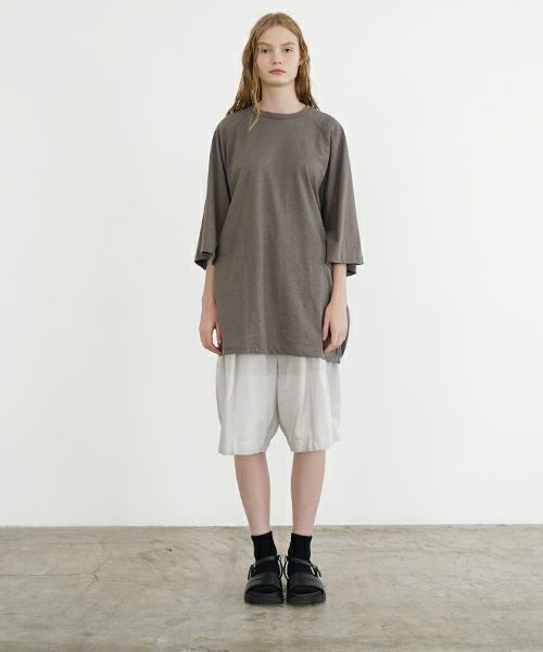 VU ヴウ geometric wide short pants  [ash×gray] 幾何学ワイドショートパンツ vu-s24-p02