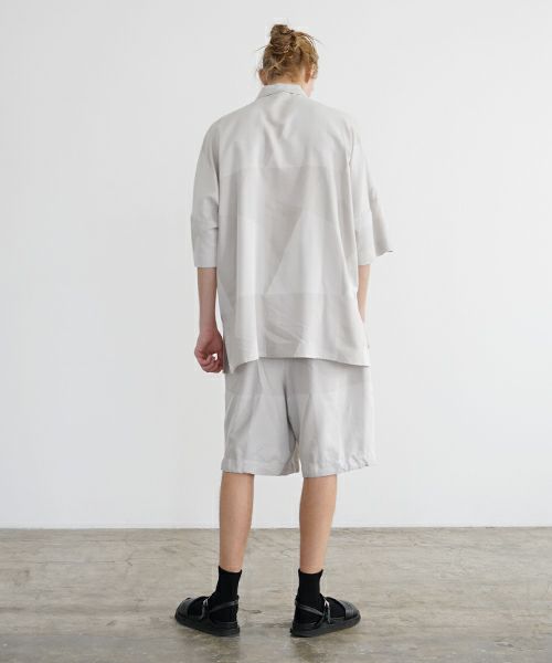 VU ヴウ geometric wide short pants  [ash×gray] 幾何学ワイドショートパンツ vu-s24-p02