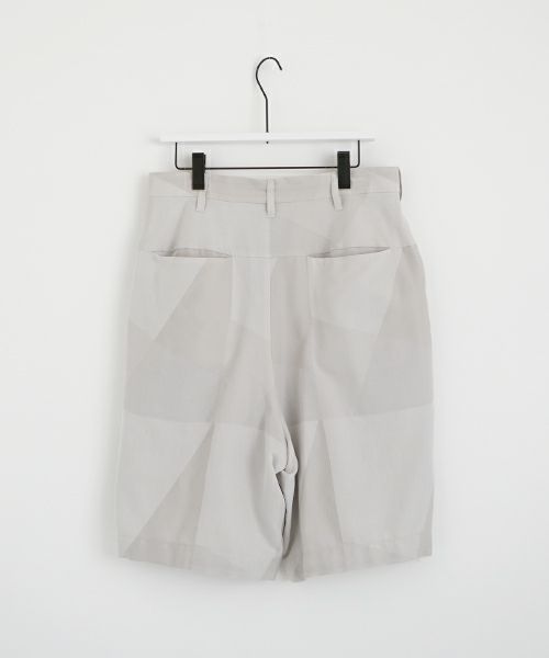 VU ヴウ geometric wide short pants  [ash×gray] 幾何学ワイドショートパンツ vu-s24-p02