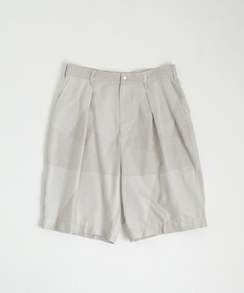 VU ヴウ geometric wide short pants  [ash×gray] 幾何学ワイドショートパンツ vu-s24-p02