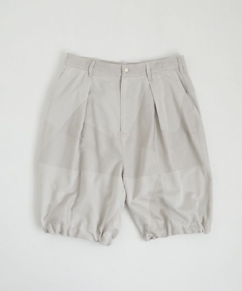 VU ヴウ geometric wide short pants  [ash×gray] 幾何学ワイドショートパンツ vu-s24-p02