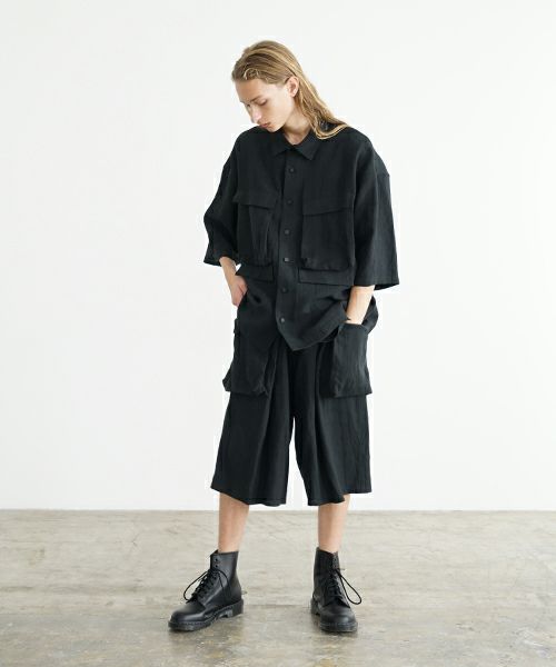 VU ヴウ flight short pants  [BLACK] フライトショートパンツ  vu-s24-p03