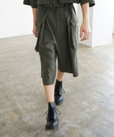 VU ヴウ flight short pants  [DARK KHAKI] フライトショートパンツ vu-s24-p03