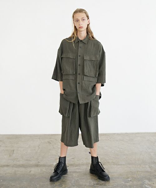 VU ヴウ flight short pants  [DARK KHAKI] フライトショートパンツ vu-s24-p03