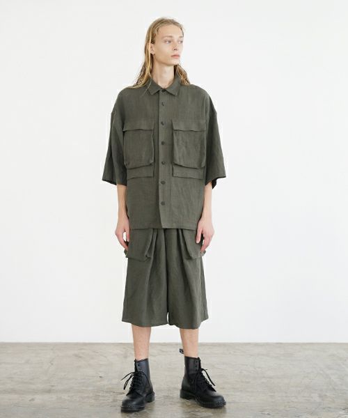 VU ヴウ flight short pants  [DARK KHAKI] フライトショートパンツ vu-s24-p03