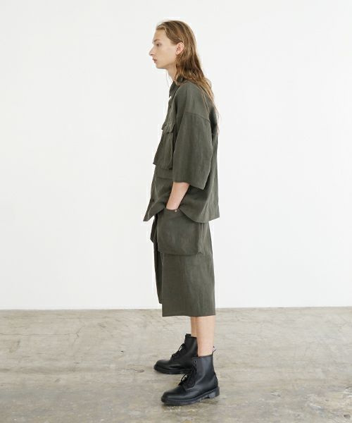 VU ヴウ flight short pants  [DARK KHAKI] フライトショートパンツ vu-s24-p03