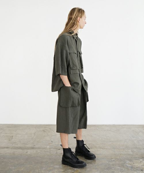 VU ヴウ flight short pants  [DARK KHAKI] フライトショートパンツ vu-s24-p03