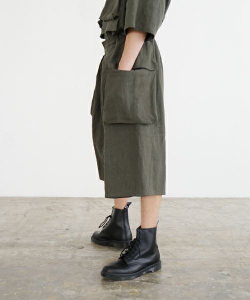 VU ヴウ flight short pants  [DARK KHAKI] フライトショートパンツ vu-s24-p03