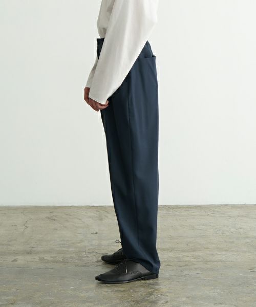 VU ヴウ tapered pants-washable wool DEEP BLUE] テーパードパンツ vu-s24-p04