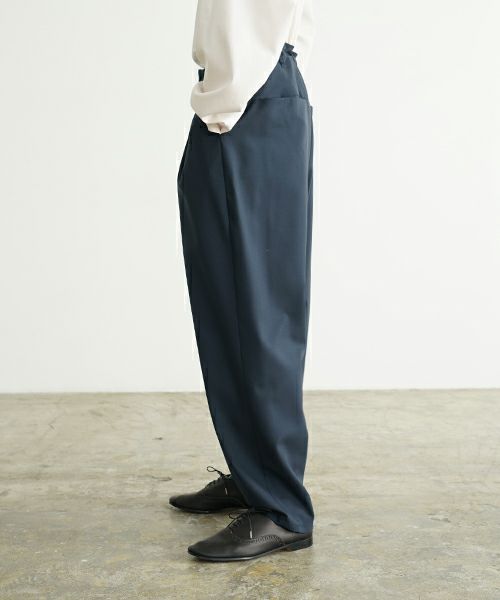 VU ヴウ tapered pants-washable wool DEEP BLUE] テーパードパンツ vu-s24-p04