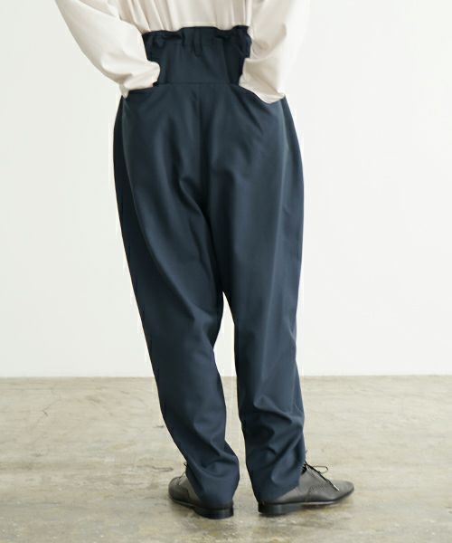 VU ヴウ tapered pants-washable wool DEEP BLUE] テーパードパンツ vu-s24-p04