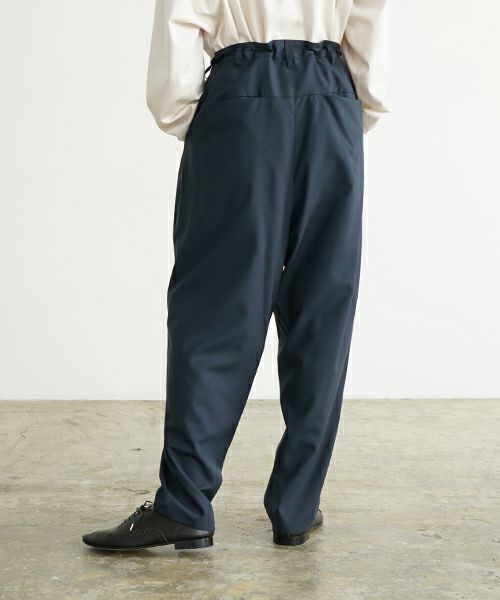 VU ヴウ tapered pants-washable wool DEEP BLUE] テーパードパンツ vu-s24-p04
