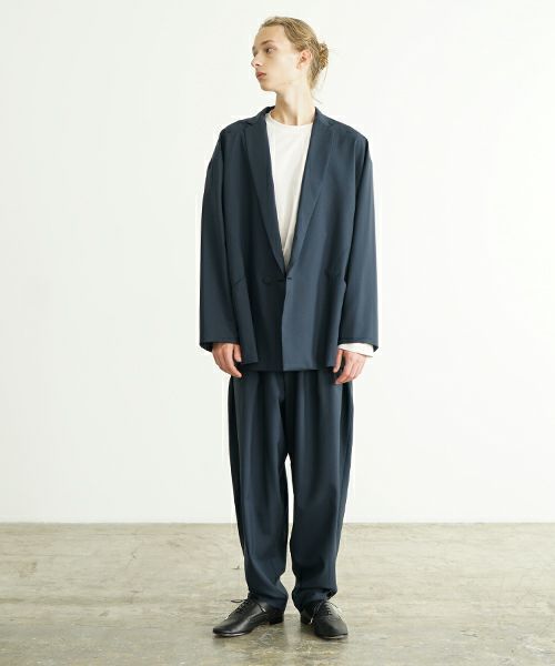 VU ヴウ tapered pants-washable wool DEEP BLUE] テーパードパンツ vu-s24-p04