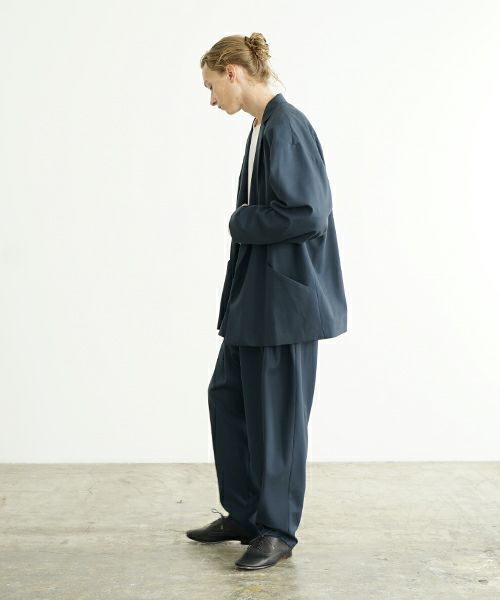 VU ヴウ tapered pants-washable wool DEEP BLUE] テーパードパンツ vu-s24-p04