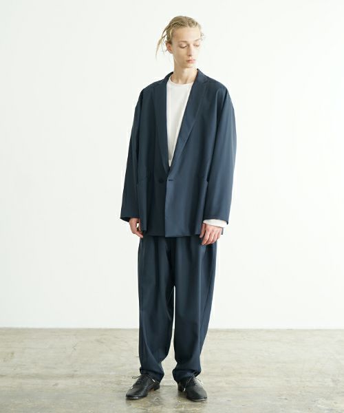 VU ヴウ tapered pants-washable wool DEEP BLUE] テーパードパンツ vu-s24-p04