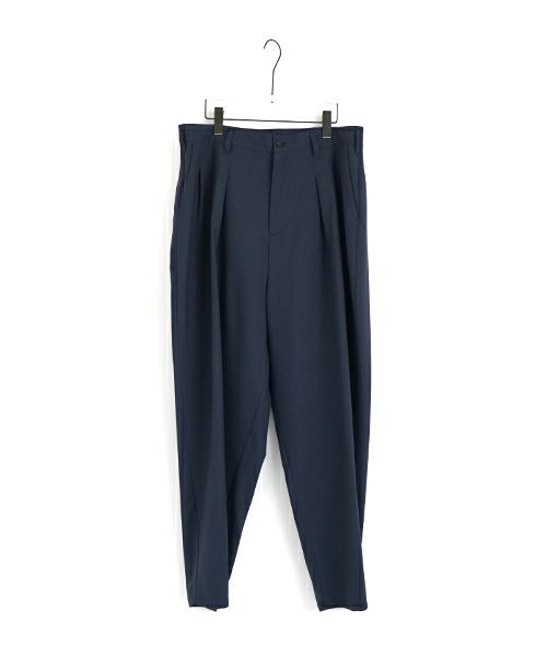 VU ヴウ tapered pants-washable wool DEEP BLUE] テーパードパンツ vu-s24-p04