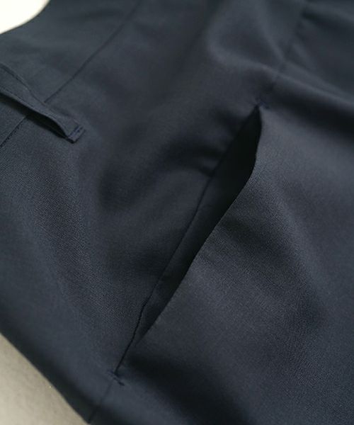 VU ヴウ tapered pants-washable wool DEEP BLUE] テーパードパンツ vu-s24-p04