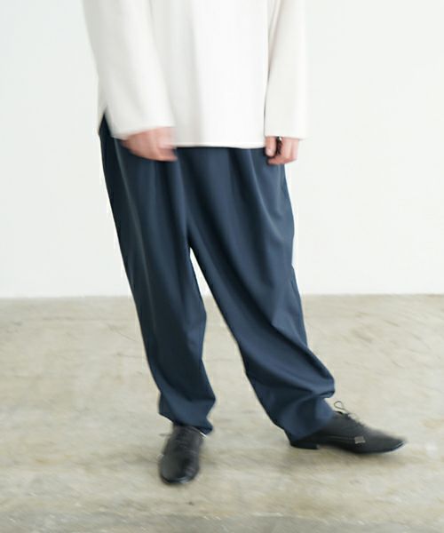 VU ヴウ tapered pants-washable wool DEEP BLUE] テーパードパンツ vu-s24-p04
