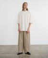 VU ヴウ knee wide pants-FINX COTTON [CAMEL] ニーワイドパンツ vu-s24-p06