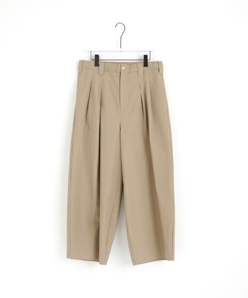VU ヴウ knee wide pants-FINX COTTON [CAMEL] ニーワイドパンツ vu-s24-p06