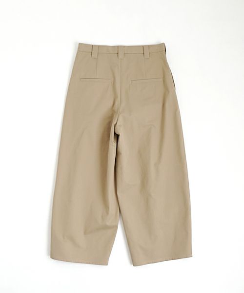 VU ヴウ knee wide pants-FINX COTTON [CAMEL] ニーワイドパンツ vu-s24-p06