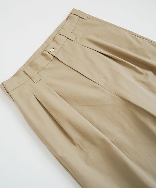 VU ヴウ knee wide pants-FINX COTTON [CAMEL] ニーワイドパンツ vu-s24-p06