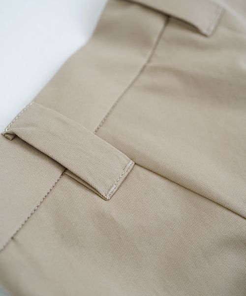 VU ヴウ knee wide pants-FINX COTTON [CAMEL] ニーワイドパンツ vu-s24-p06