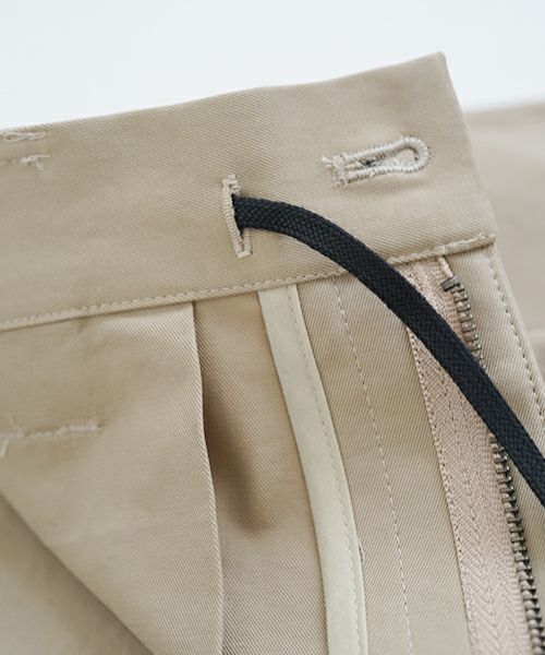 VU ヴウ knee wide pants-FINX COTTON [CAMEL] ニーワイドパンツ vu-s24-p06