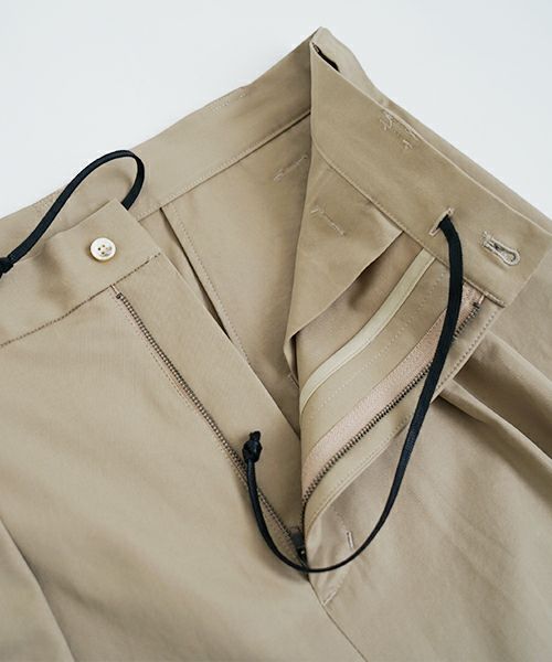 VU ヴウ knee wide pants-FINX COTTON [CAMEL] ニーワイドパンツ vu-s24-p06