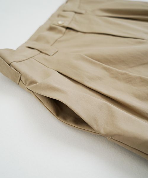 VU ヴウ knee wide pants-FINX COTTON [CAMEL] ニーワイドパンツ vu-s24-p06