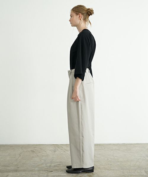 VU ヴウ knee wide pants-FINX COTTON [CHALK] ニーワイドパンツ vu-s24-p06