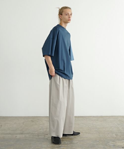 VU ヴウ knee wide pants-FINX COTTON [CHALK] ニーワイドパンツ vu-s24-p06