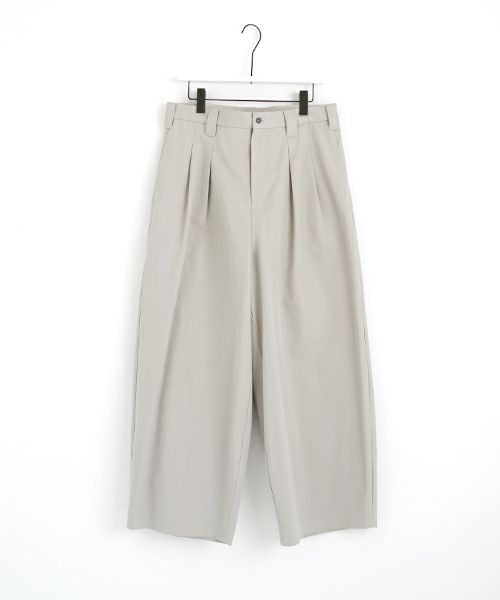 VU ヴウ knee wide pants-FINX COTTON [CHALK] ニーワイドパンツ vu-s24-p06